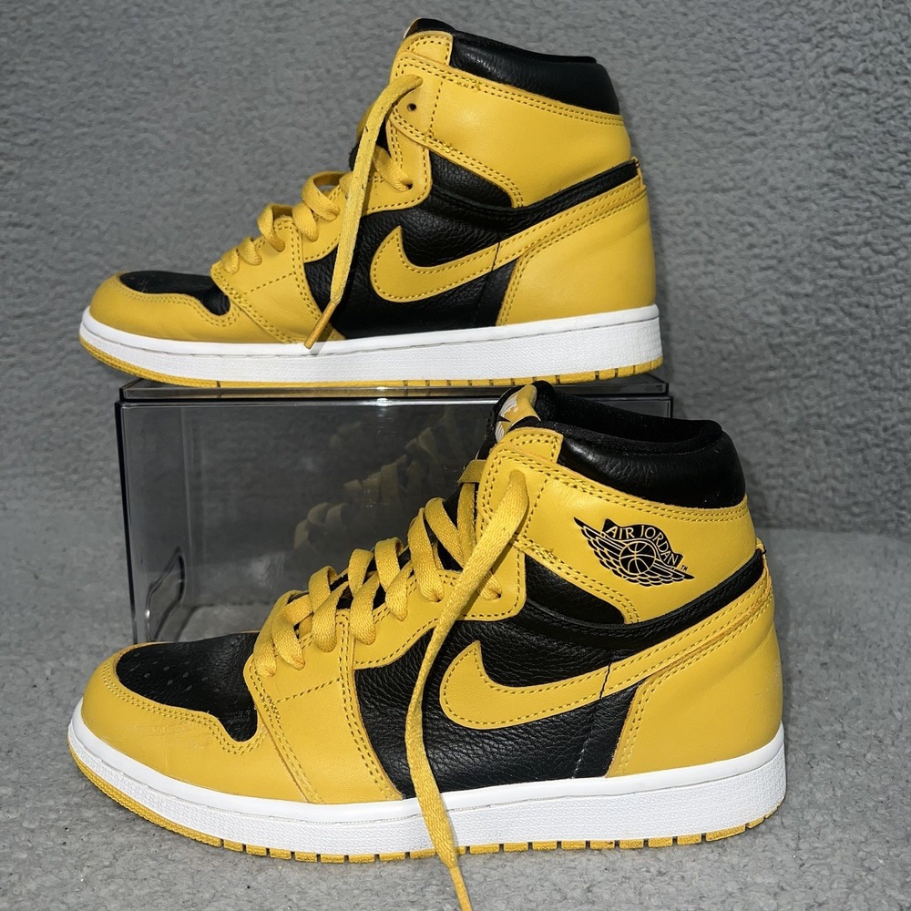 Nike Air Jordan 1 Sneaker Men's Size 8.5 Yellow Retro High OG Pollen 555088-701